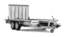 Släpvagn för maskintransport 2000 kg, bromsad